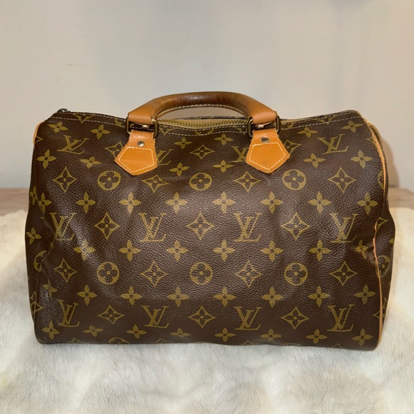 Authentic French Co Louis Vuitton LV Hand Bag Speedy 30 Brown Monogram - Picture 5 of 8